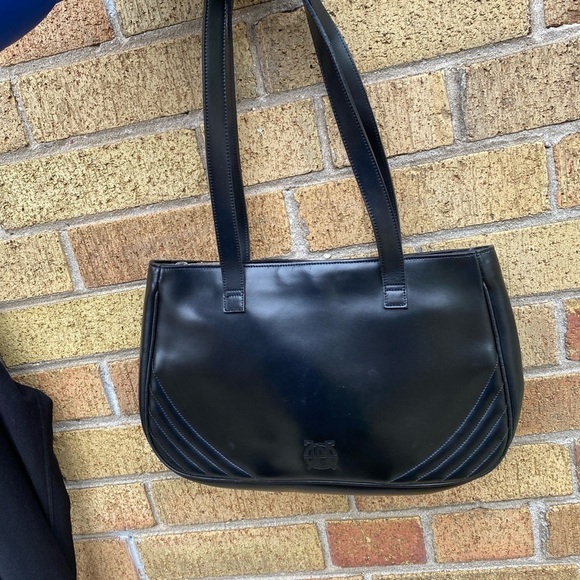 Jean Paul Gaultier Y2K Leather Logo Handbag Baby Bag Purse Black - Picture 7 of 8